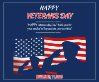Happy veterans day template 2025 Średni prostokąt