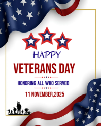 Happy veterans Day template 2025 Instagram Portrait