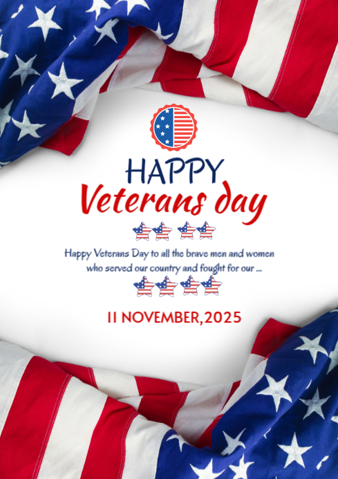 Modèle Happy Veterans day template 2025 | PosterMyWall