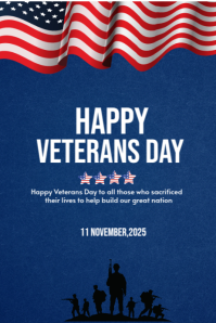 Happy Veterans day template 2025 | PosterMyWall