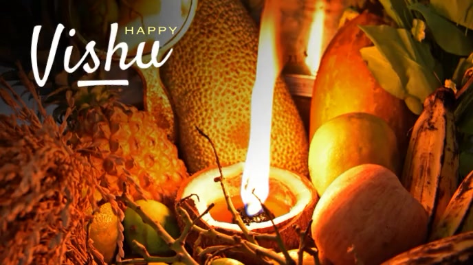 Happy vishu digital display template