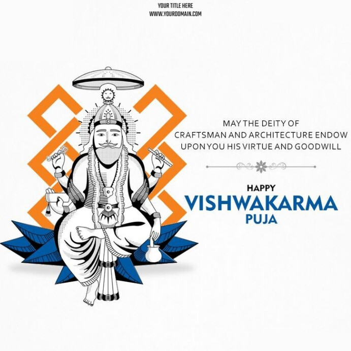 Happy Viswakarma Puja Instagram Post template