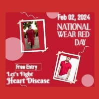 Happy wear red day Сообщение Instagram template