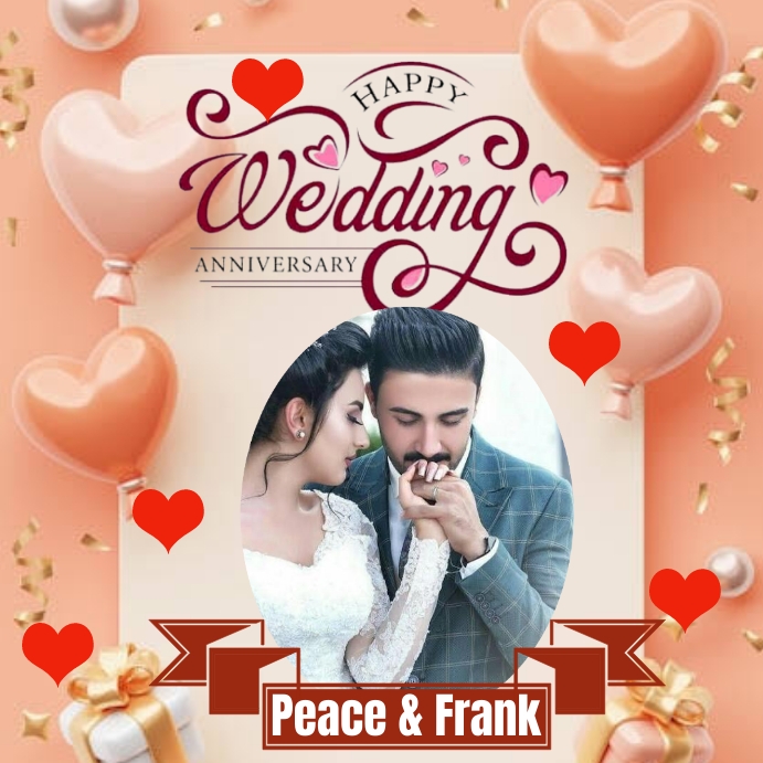 Happy wedding anniversary Template PosterMyWall