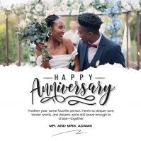 Happy Wedding Anniversary Square (1:1) template