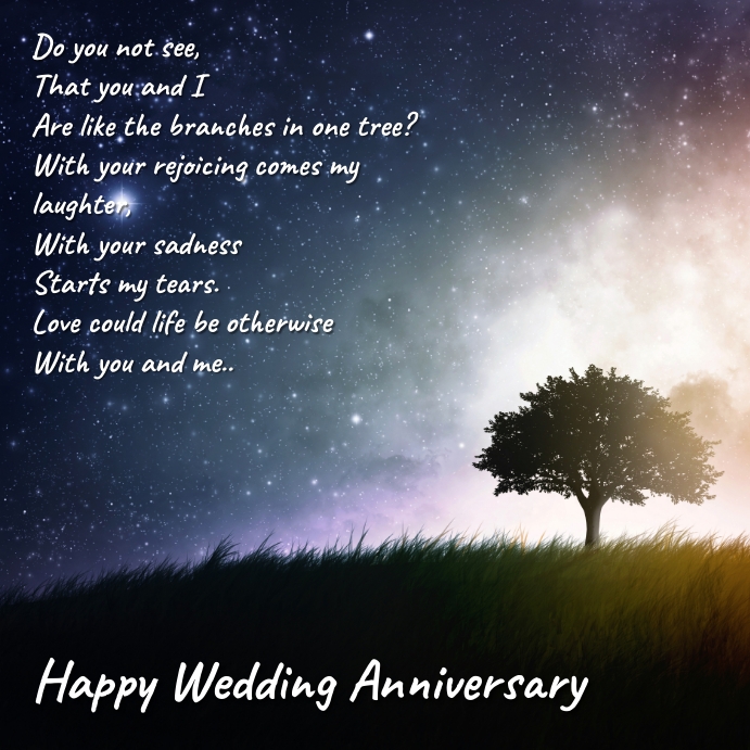 Happy Wedding Anniversary Instagram Plasing template