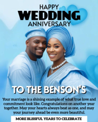 Happy Wedding Anniversary Instagram Portrait template
