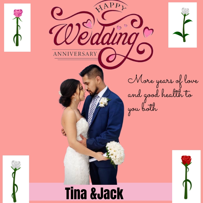 Happy wedding anniversary Template PosterMyWall
