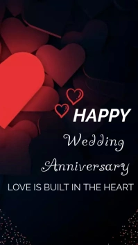 Happy wedding Anniversary Digitale display (9:16) template