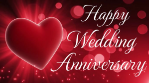 Happy wedding anniversary greetings card vide Digitalanzeige (16:9) template