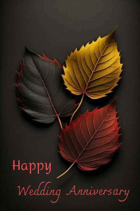 Happy wedding anniversary poster Template | PosterMyWall
