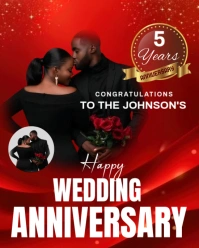 Happy Wedding Anniversary Template Instagram Portrait