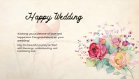 Happy Wedding Card Wizytówka template