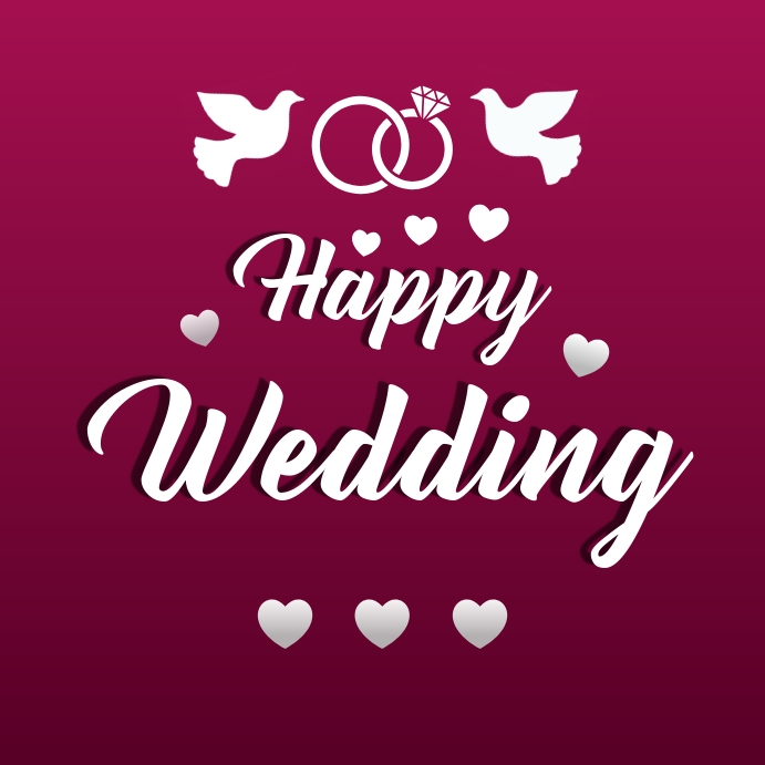Happy Wedding Template PosterMyWall