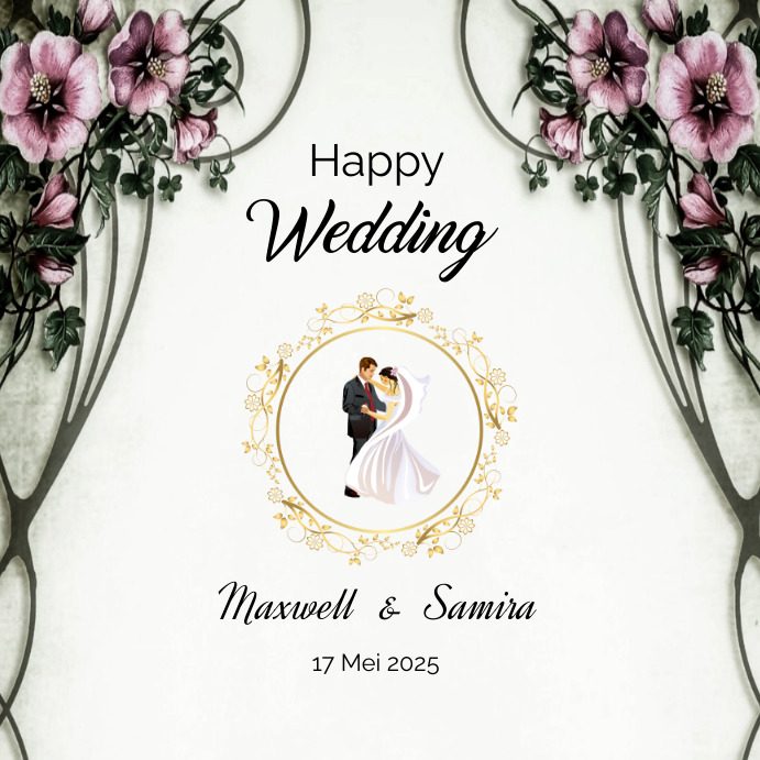 Happy Wedding Instagram Post template