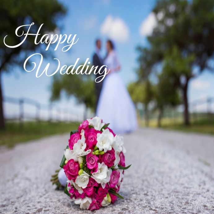 Happy wedding Instagram post Template PosterMyWall