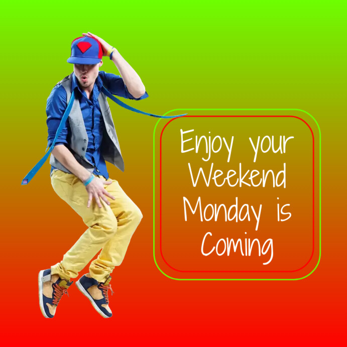 Blog Post Example About Weekend happy weekend Template | PosterMyWall