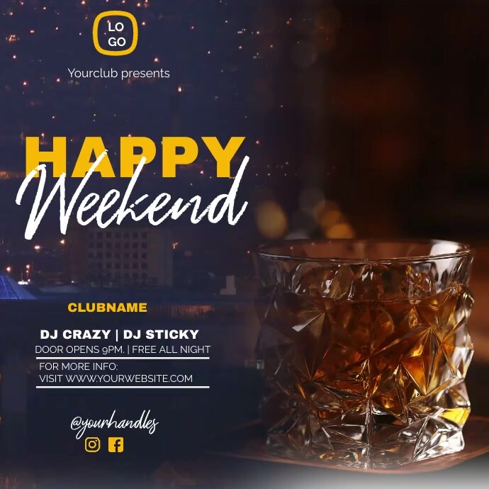 Plantilla de Happy Weekend | PosterMyWall