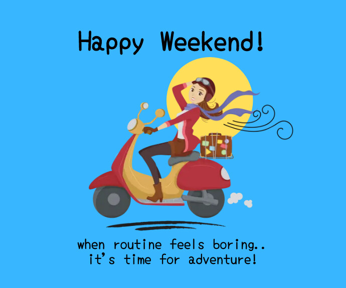 Happy Weekend Facebook Post Template | PosterMyWall