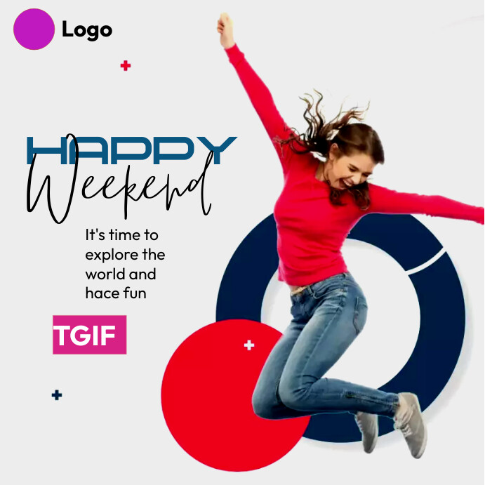 Happy Weekend flier Instagram Post template