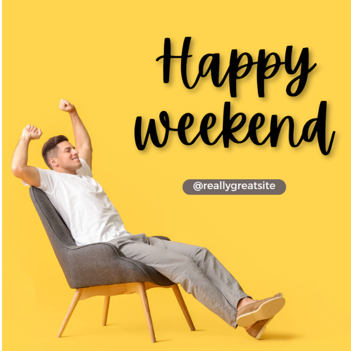 Happy weekend flyer design template | PosterMyWall