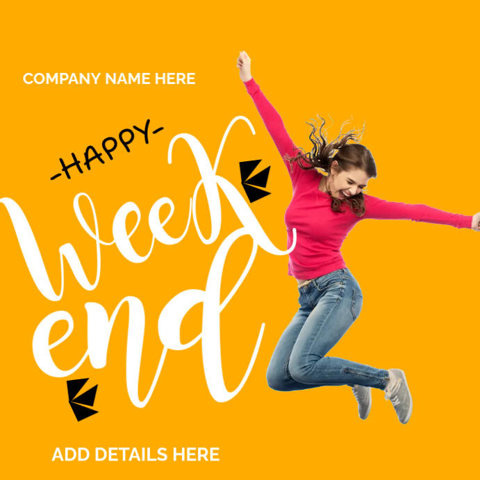 happy weekend flyer template | PosterMyWall