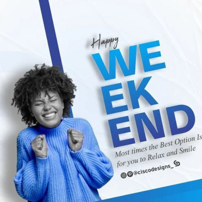 Copy of Happy weekend flyer template | PosterMyWall