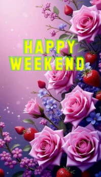 happy weekend flyers Business Card template