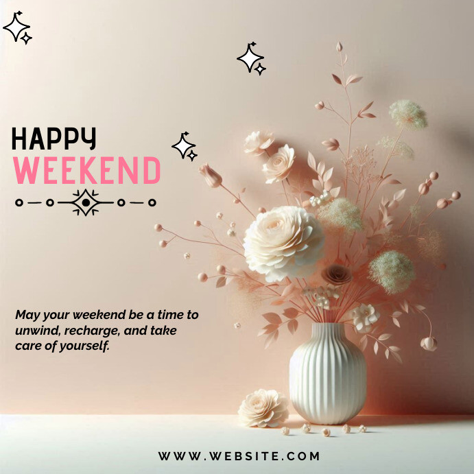 Happy Weekend Instagram Post เทมเพลต | PosterMyWall