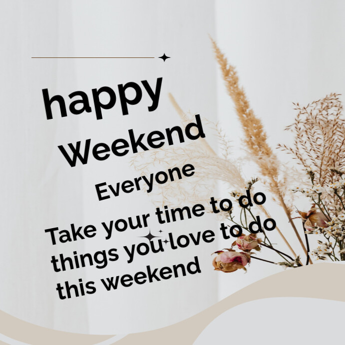 Blog Post Example About Weekend Plantilla de Happy Weekend Instagram Post | PosterMyWall