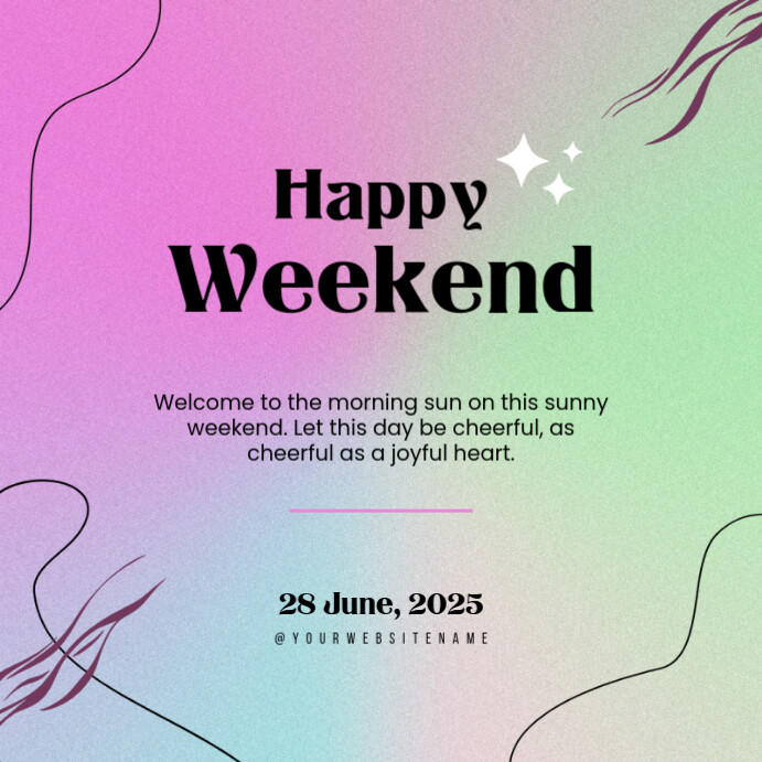 Blog Post Example About Weekend Happy Weekend Instagram Post Template | PosterMyWall