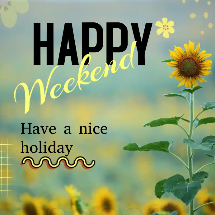 Blog Post Example About Weekend Happy Weekend Instagram post Template | PosterMyWall