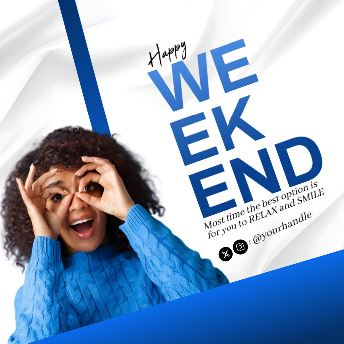 Copy of Happy Weekend Post Design Template | PosterMyWall