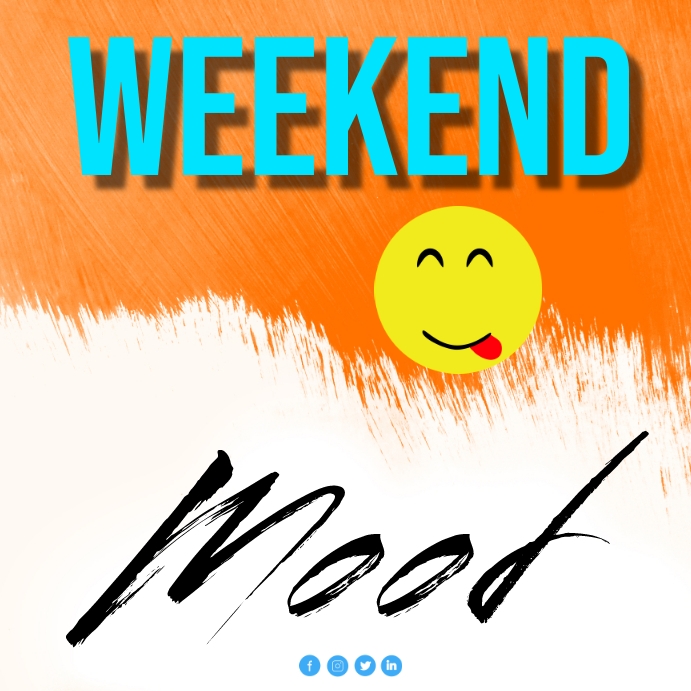 happy weekend Template Post Instagram