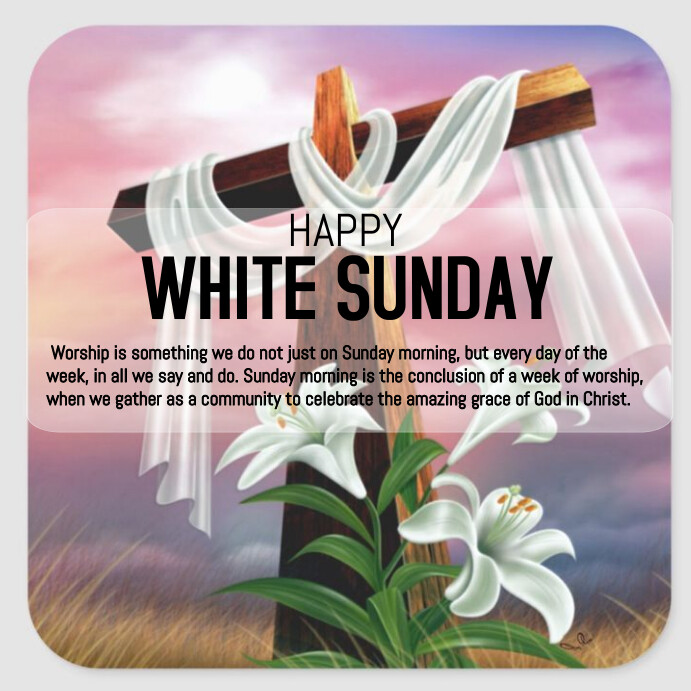 Whitw Sunday Happy white Sunday Template | PosterMyWall