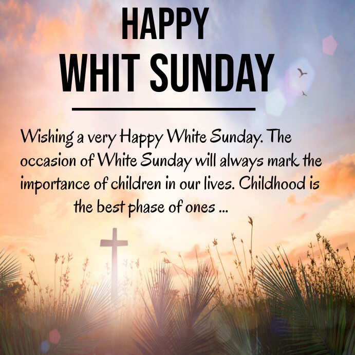 Whitw Sunday Happy White Sunday Instagram Post Template | PosterMyWall