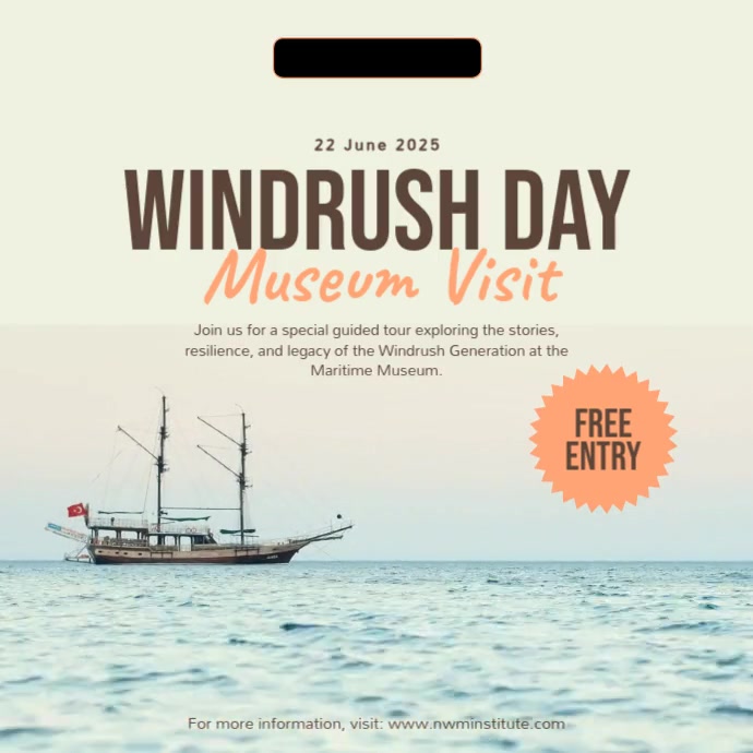 Windrush Lettering Windrush Day Poster