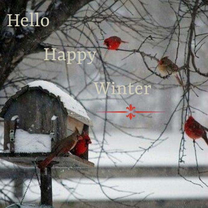 Happy winter instgaram post template