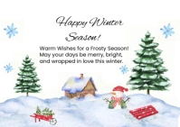 Happy Winter Season! Postcard template