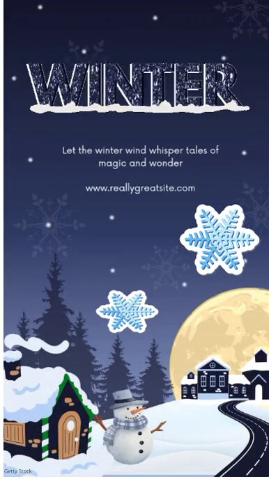 Happy winter season Video TikTok template