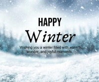 Happy winter template instagram post Mittelgroßes Rechteck