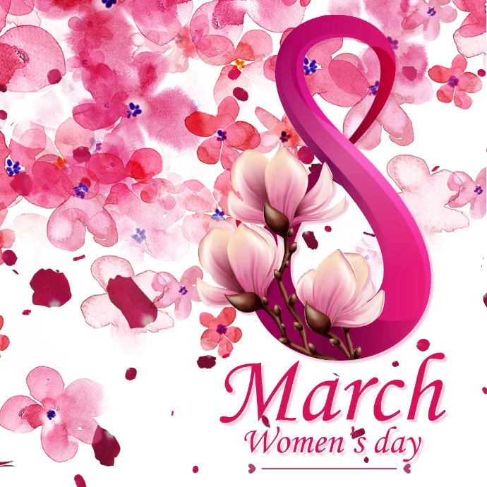 Happy Women's Day,greeting poster Instagram-opslag template