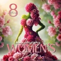Happy Women's Day 2025 Square (1:1) template