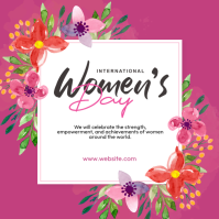 Happy Women's Day banner post Publicación de Instagram template