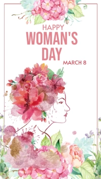 Happy Women's Day Flyer, International Day Instagram Story template