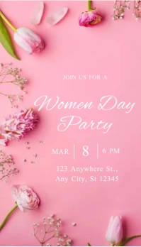 Happy Women's Day Party Tarjeta de Presentación template