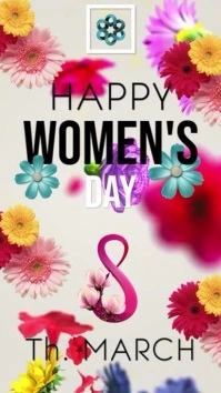 Happy Women's Day Sale Digital Display Video Digitale Vertoning (9:16) template