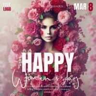 Pink Women's Day Celebration Square Template