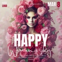 Happy Women's Day Video Design Template Cuadrado (1:1)