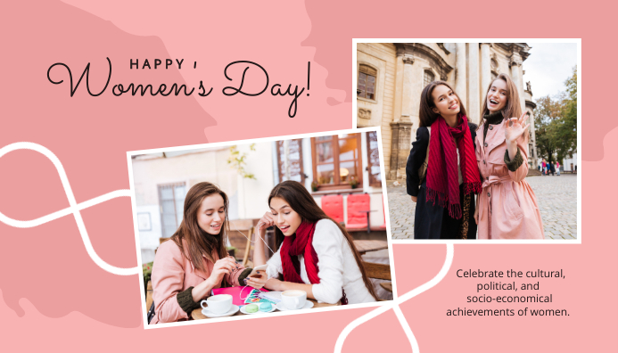 Header Signage Woman Happy Women's Day Blog Header Templates | PosterMyWall